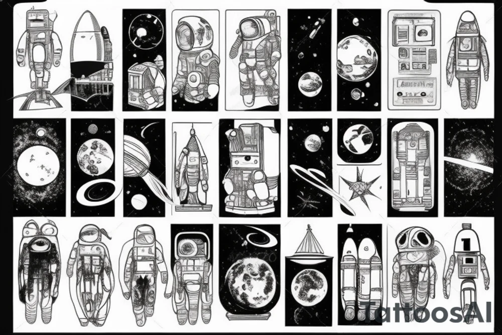Space exploration tattoo idea