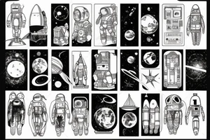 Space exploration tattoo idea