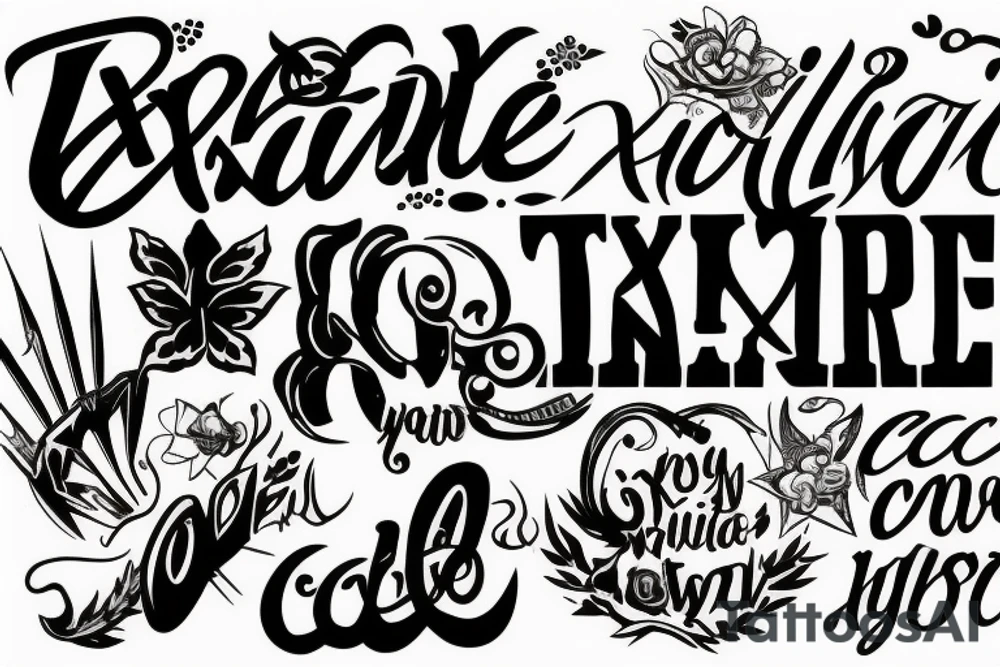 text which reads: extreme or cannot do tattoo idea