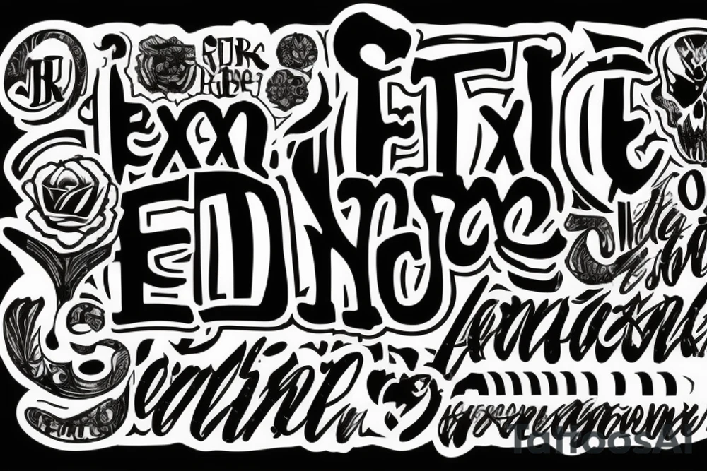 text which reads: extreme or cannot do tattoo idea
