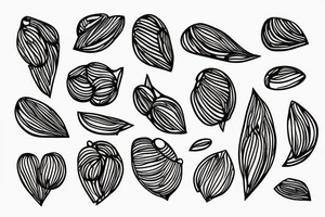 Minimalist almond tattoo idea