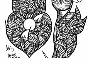 Minimalist almond tattoo idea