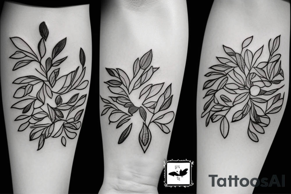Minimalist almond tattoo idea