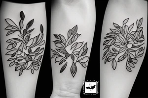 Minimalist almond tattoo idea