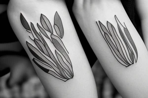 Minimalist almond tattoo idea
