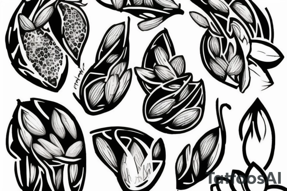 almond tattoo idea