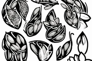 almond tattoo idea