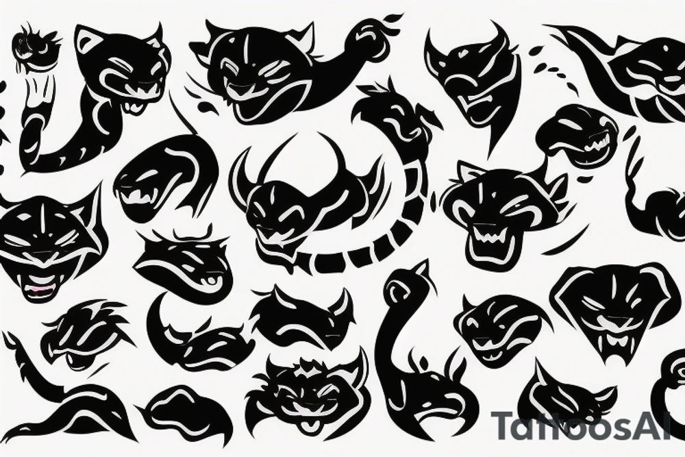 jaguar emoji tattoo idea