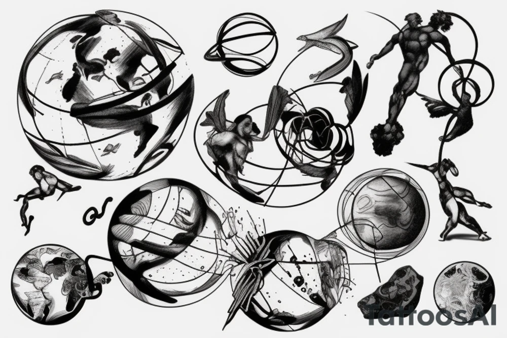 Atlas,holding planet tattoo idea