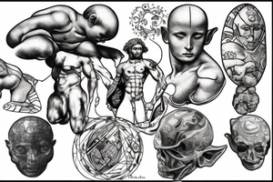 Atlas slave,holding planet tattoo idea