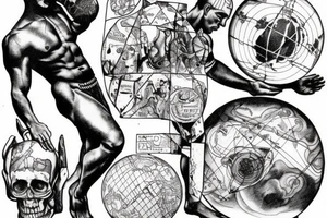 Atlas slave,holding planet tattoo idea