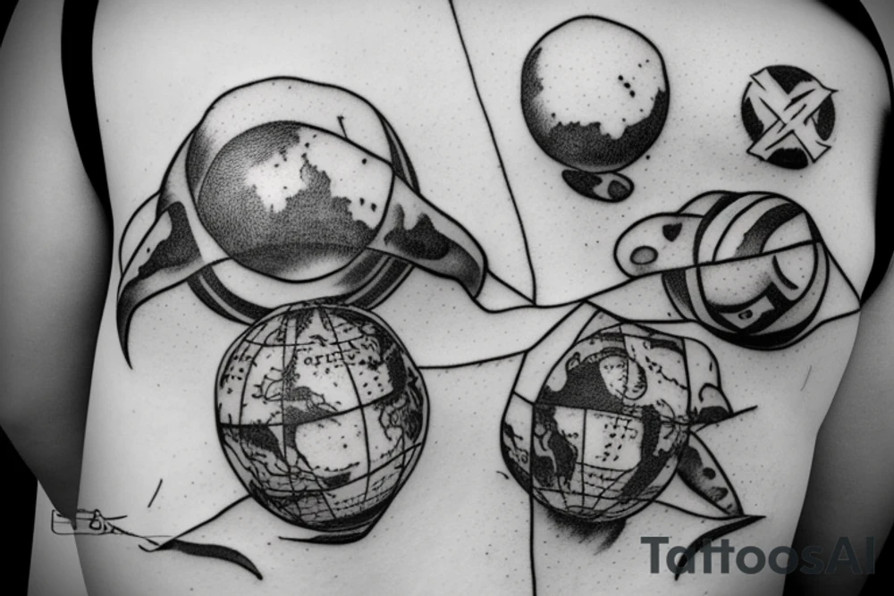 Atlas slave,holding planet tattoo idea