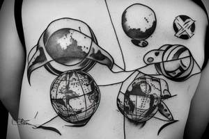 Atlas slave,holding planet tattoo idea