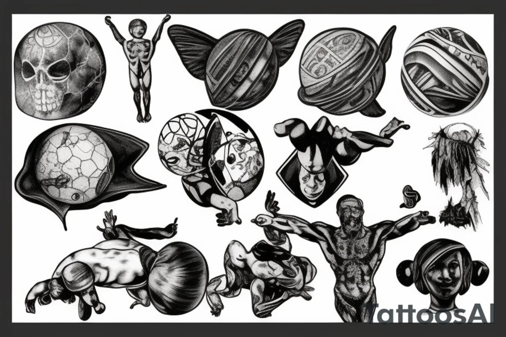 Atlas slave,holding planet tattoo idea