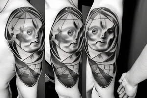 Atlas slave,holding planet tattoo idea