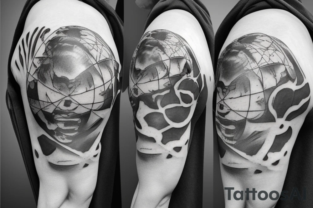 Atlas slave,holding planet tattoo idea