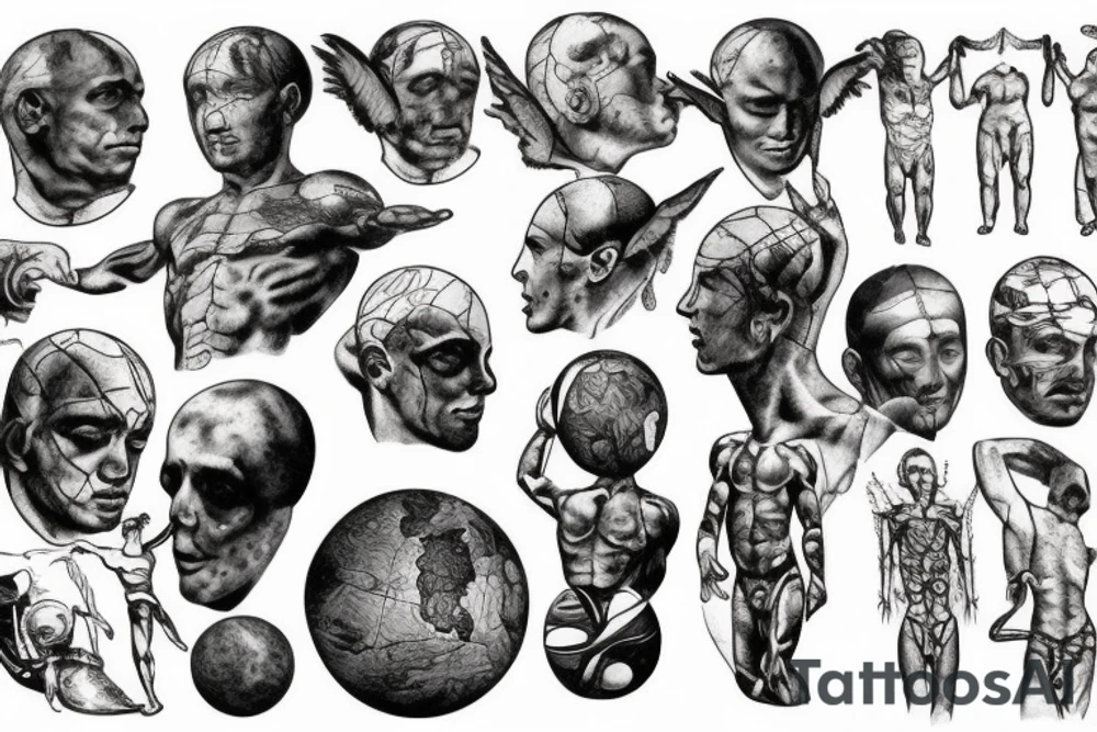 Atlas slave,holding planet tattoo idea