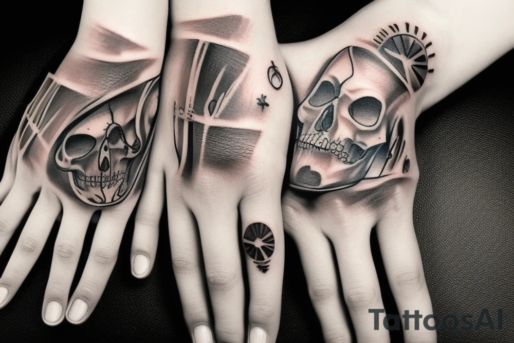 memento mori, hands tattoo idea