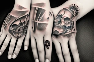 memento mori, hands tattoo idea