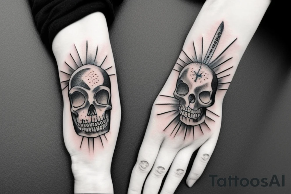 memento mori, hands tattoo idea
