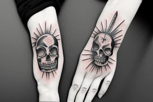 memento mori, hands tattoo idea
