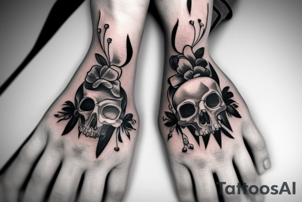 memento mori, hands tattoo idea