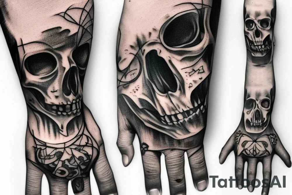 memento mori, hands tattoo idea
