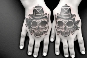 memento mori, hands tattoo idea