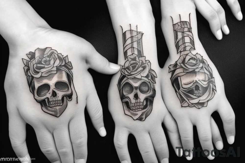 memento mori, hands tattoo idea