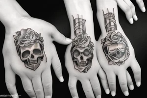 memento mori, hands tattoo idea