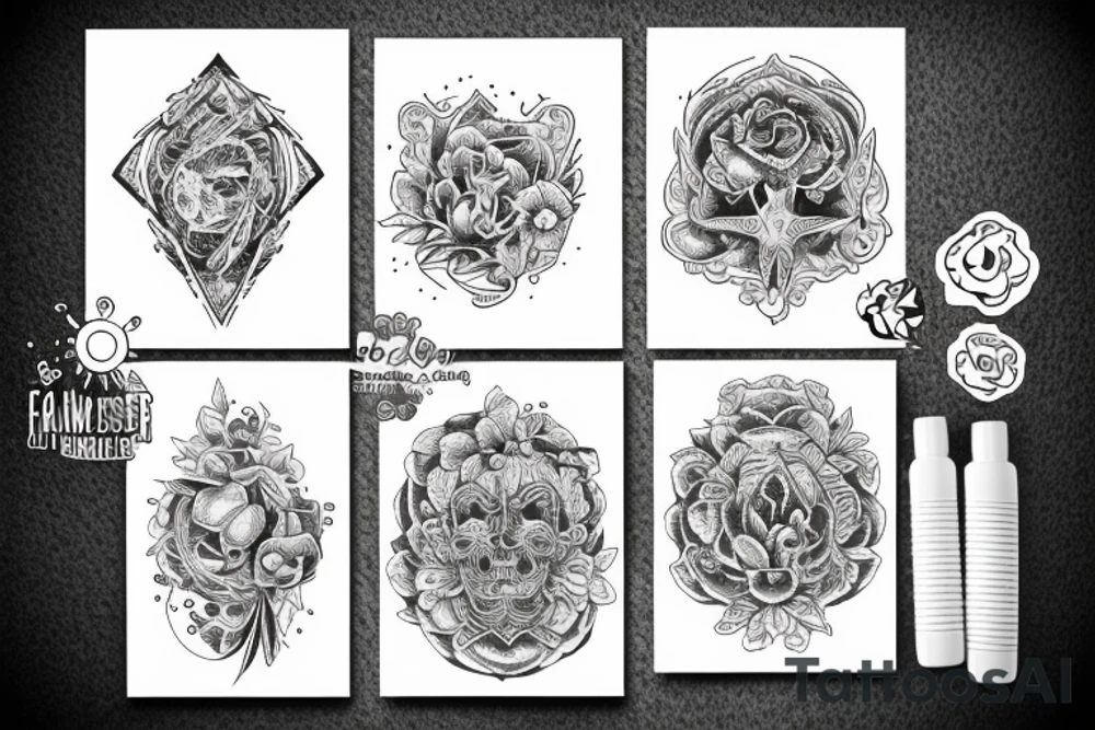 family of 4 tattoo idea