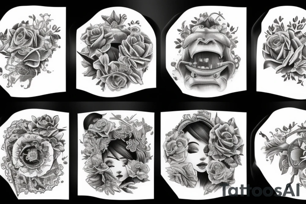 family of 4 tattoo idea