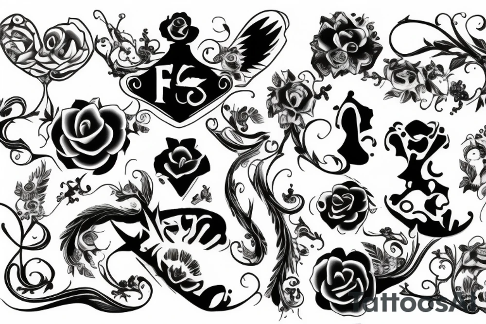 family of 4 tattoo idea