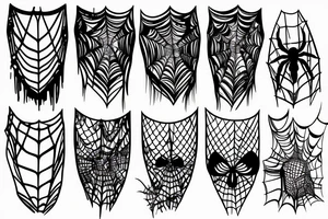 Spider's net on elbow tattoo idea
