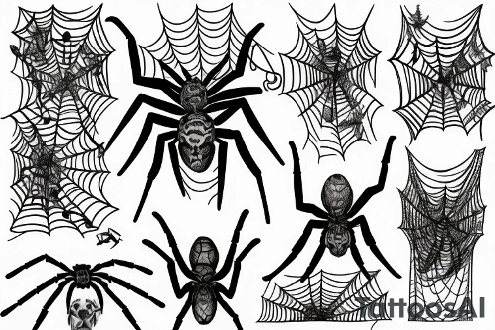 Spider's net tattoo idea