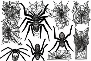Spider's net tattoo idea