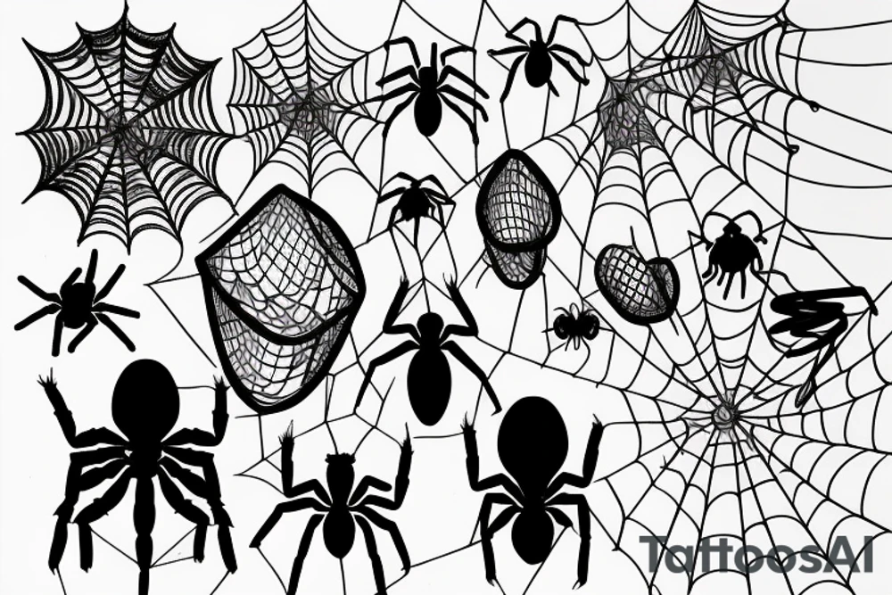 Spider's net tattoo idea