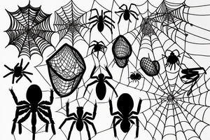 Spider's net tattoo idea