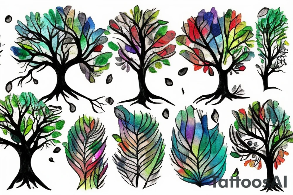 Tree on elbow tattoo idea