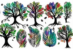 Tree on elbow tattoo idea