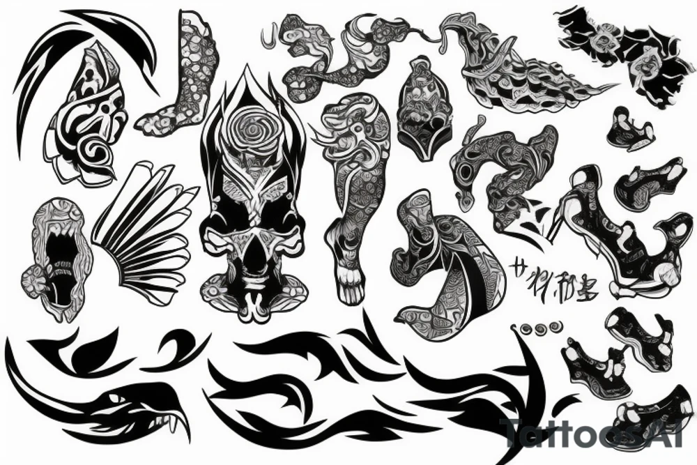 Sneake for leg tattoo idea