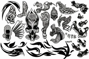 Sneake for leg tattoo idea