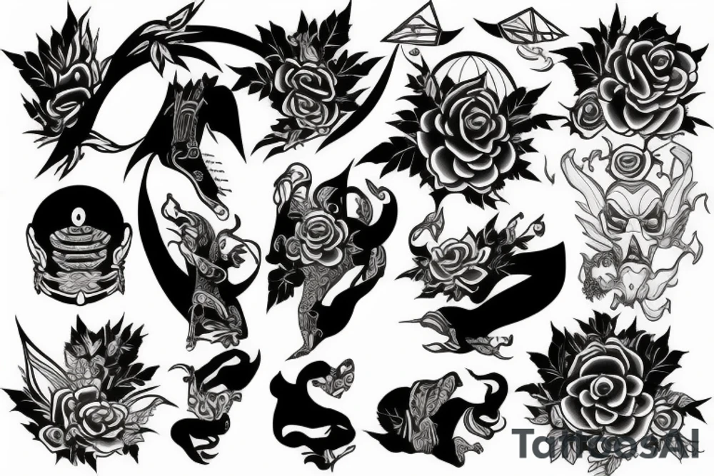 Sneak for leg tattoo idea