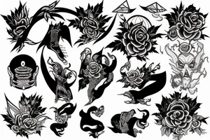 Sneak for leg tattoo idea