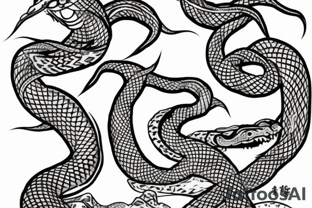 Snake for leg tattoo idea