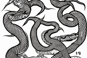 Snake for leg tattoo idea
