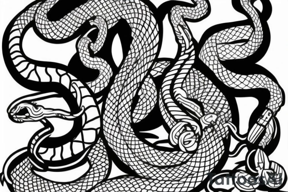 Snake for leg tattoo idea