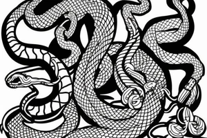 Snake for leg tattoo idea