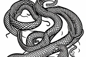 Snake on leg tattoo idea