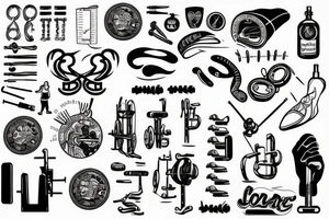 discipline in the gym tattoo idea